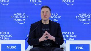 Elon Musk durante su participación en el Foro de Davos.