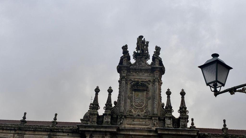 La borrasca Ingrid deja granizadas de madrugada en Santiago de Compostela