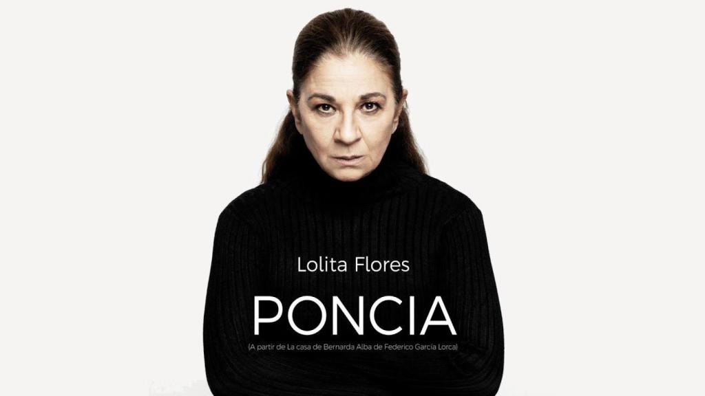 Cartel de la representación de 'Poncia' protagonizando a Lolita Flores