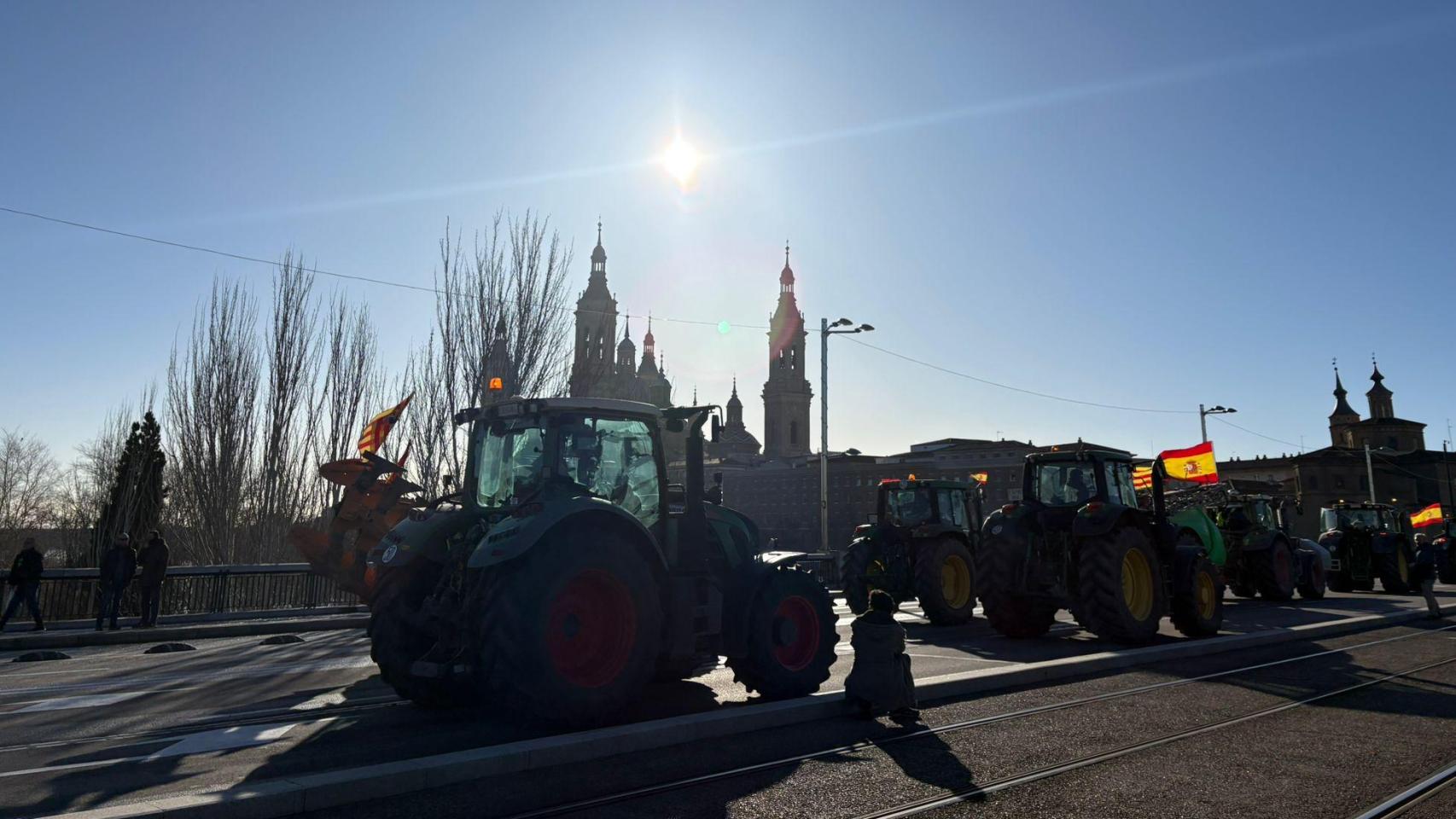 Tractores entrando en Zaragoza