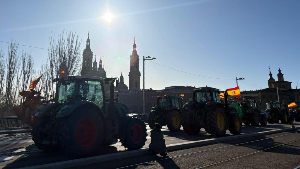 Tractores entrando en Zaragoza