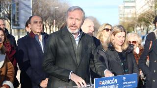 Jorge Azcón, en el inicio de campaña del PP de Aragón