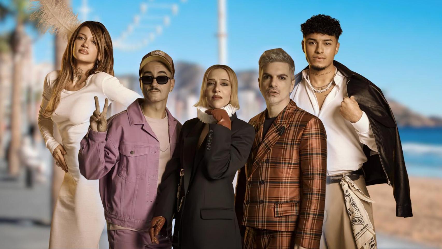 Luna Ki, bailamamá, Miranda y Kenneth, en un montaje de BLUPER.