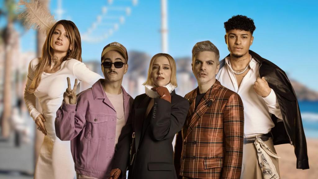 Luna Ki, bailamamá, Miranda y Kenneth, en un montaje de BLUPER.