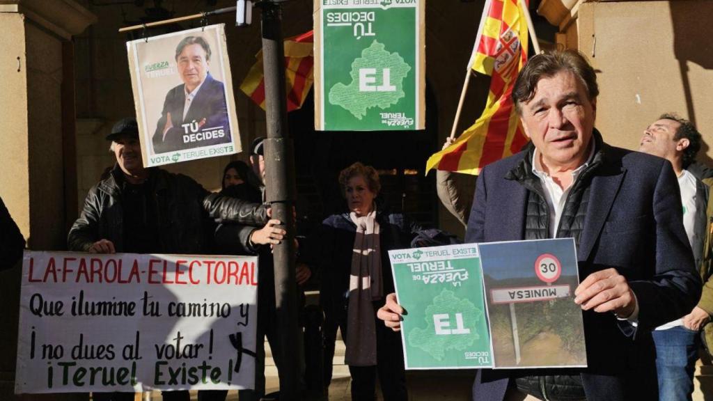 Tomás Guitarte, en el inicio de campaña de Teruel Existe