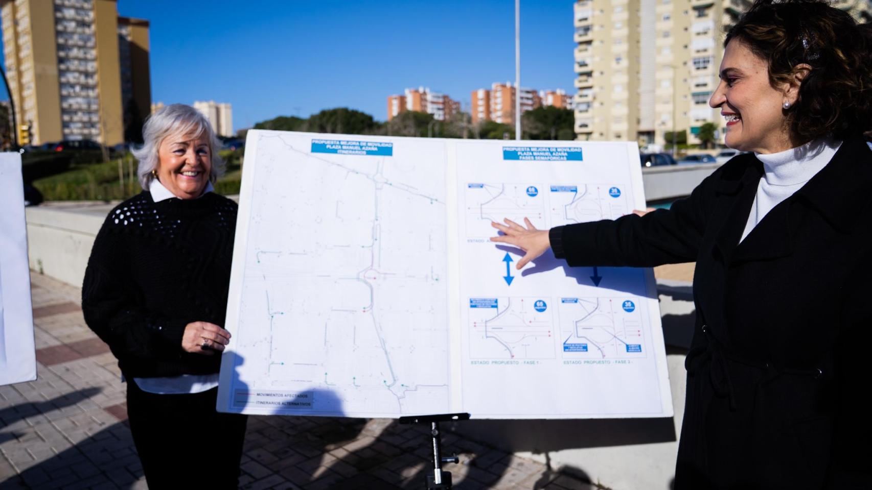 Las concejalas Teresa Porras y Trinidad Hernández, en la presentación de la propuesta.