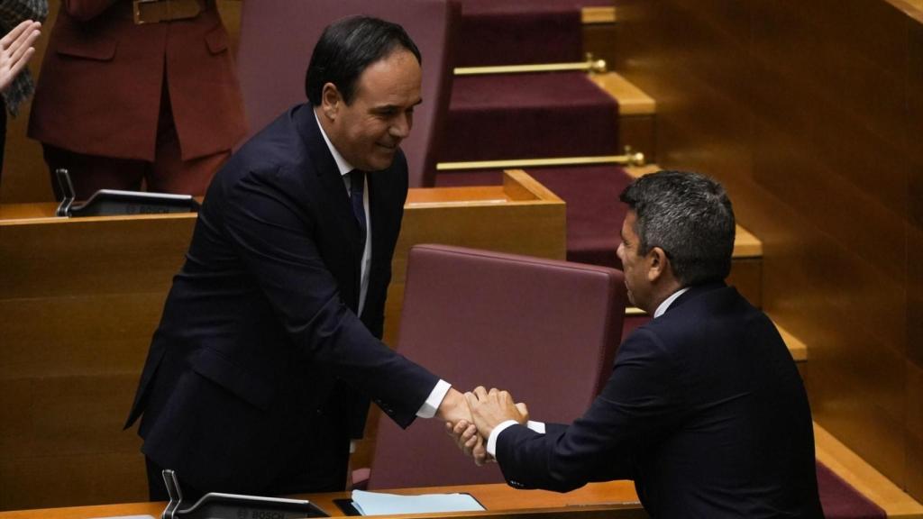 Juanfran Pérez Llorca y Carlos Mazón. Jorge Gil / Europa Press