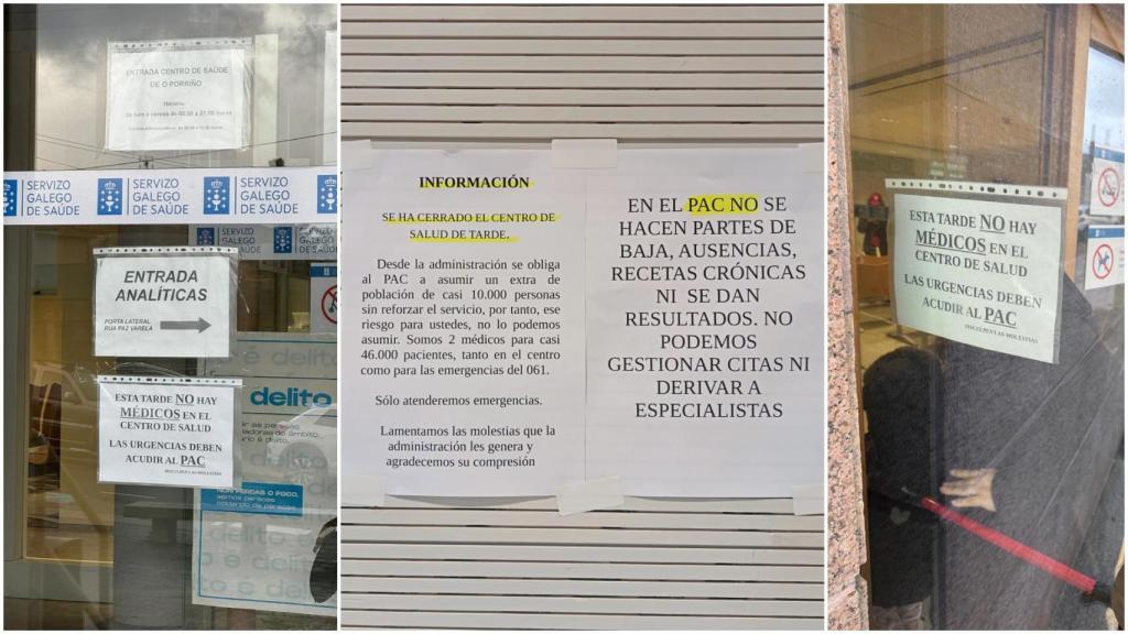 Denuncian el cierre por las tardes del Centro de Salud de O Porriño (Pontevedra)