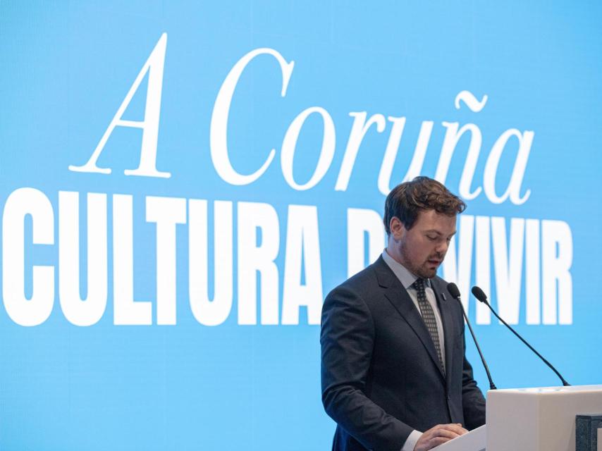 El gerente de Turismo de A Coruña, Antón Álvarez, en la presentación de FITUR 2026.