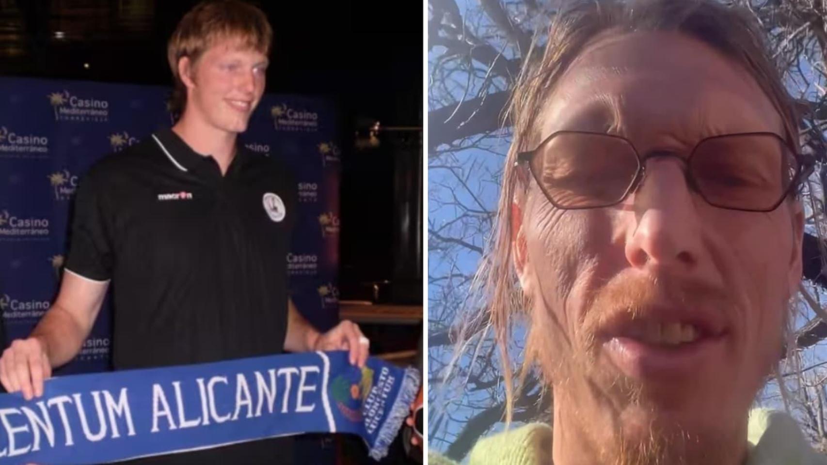 Kyle Singler en la presentación con el Lucentum y en un vídeo reciente.