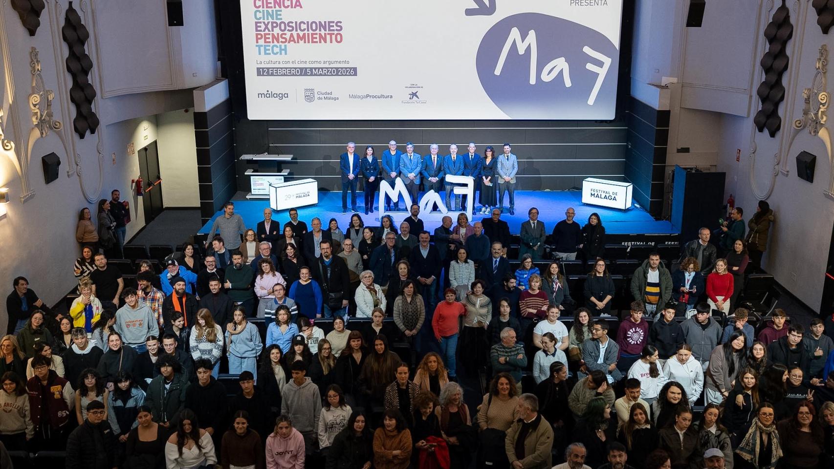 Los asistentes a la presentación oficial de Málaga de Festival 2026, que ha sido este viernes.