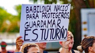 Manifestación en Guardamar para la protección de Playa Babilonia.