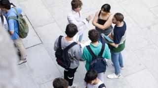 Imagen de archivo de unos estudiantes universitarios.