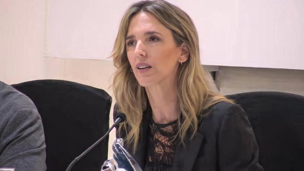 Cayetana Álvarez de Toledo, este viernes en un acto celebrado en Ribadeo.