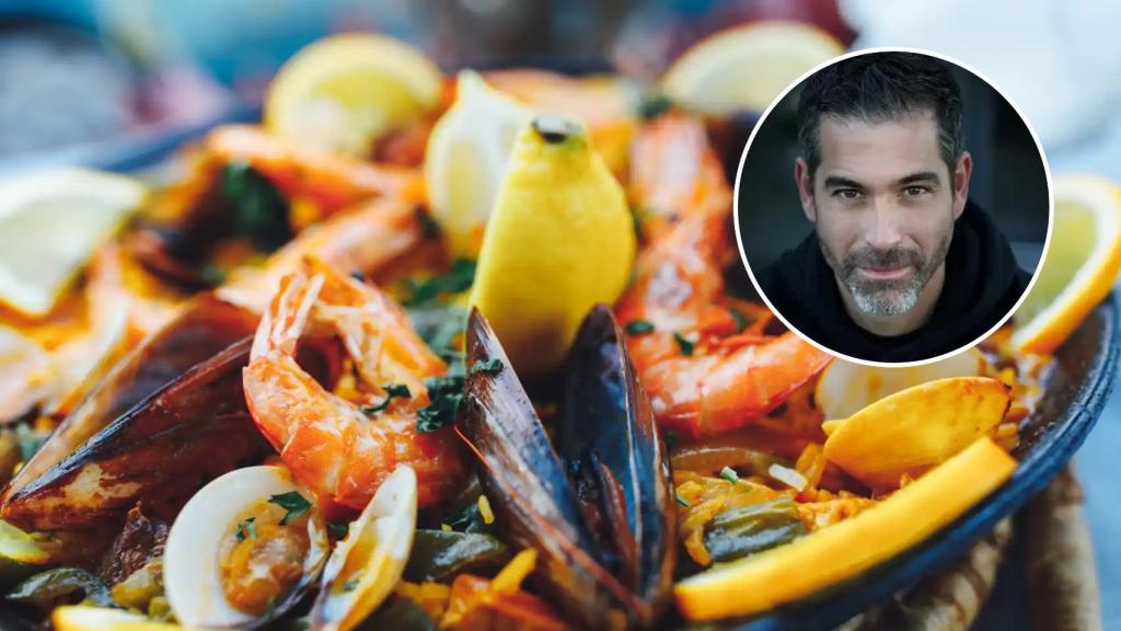 El nutricionista Pablo Ojeda junto con un plato muy arraigado en la cultura española.