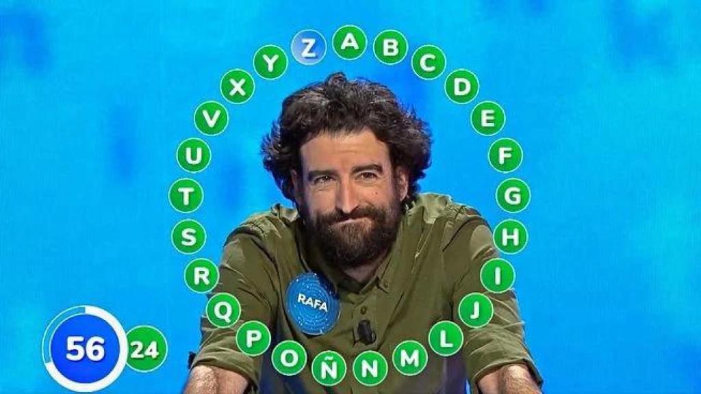 Rafa Castaño, durante el Rosco de 'Pasapalabra'.