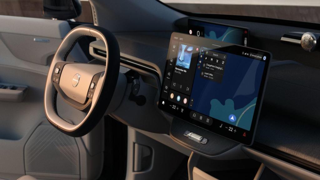 Pantalla con Android Automotive y Gemini en el Volvo EX60