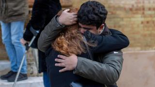 Familiares y amigos de las víctimas del accidente ferroviario del pasado domingo en Adamuz.