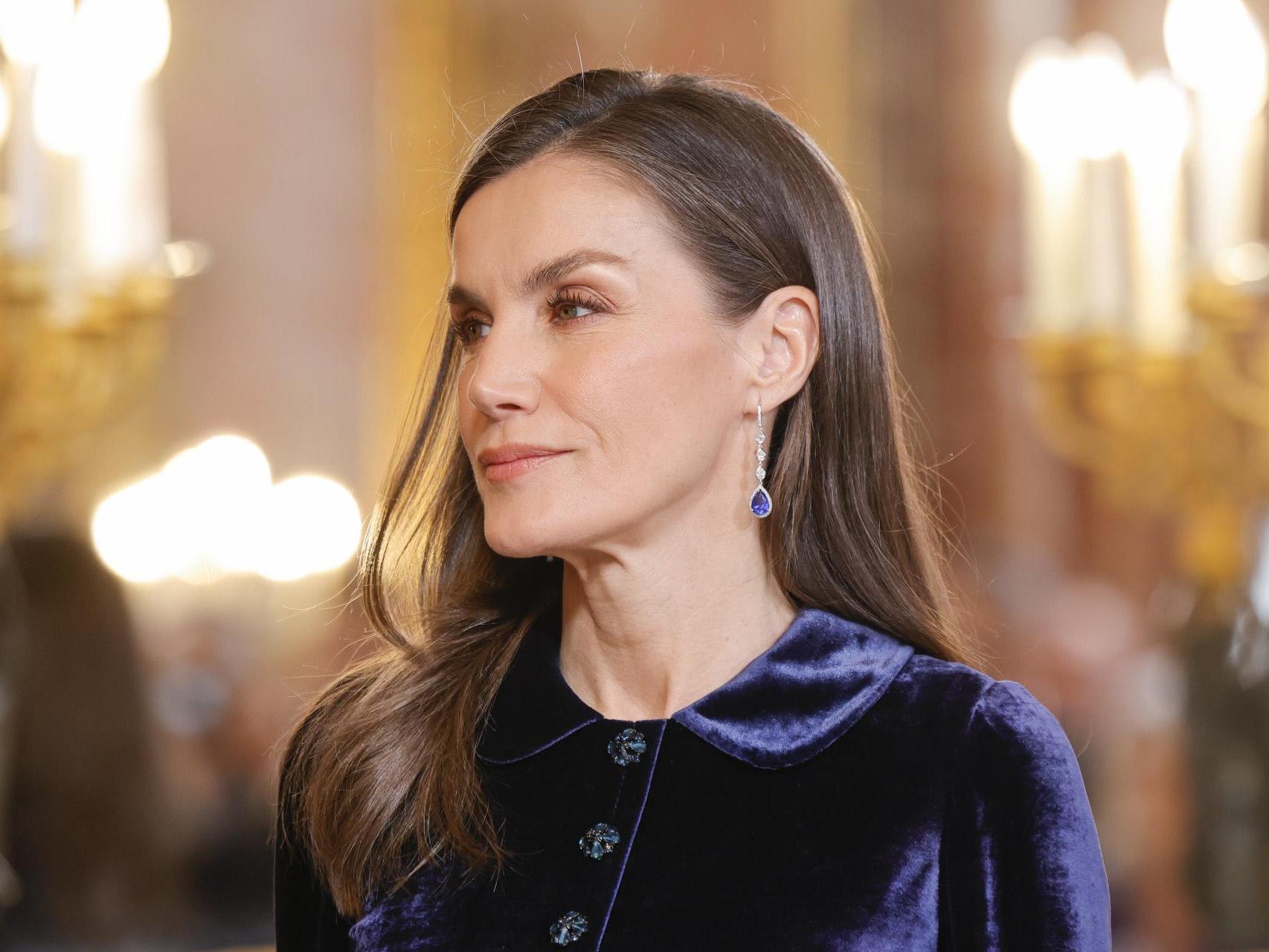 Su Majestad doña Letizia, en el Palacio Real.