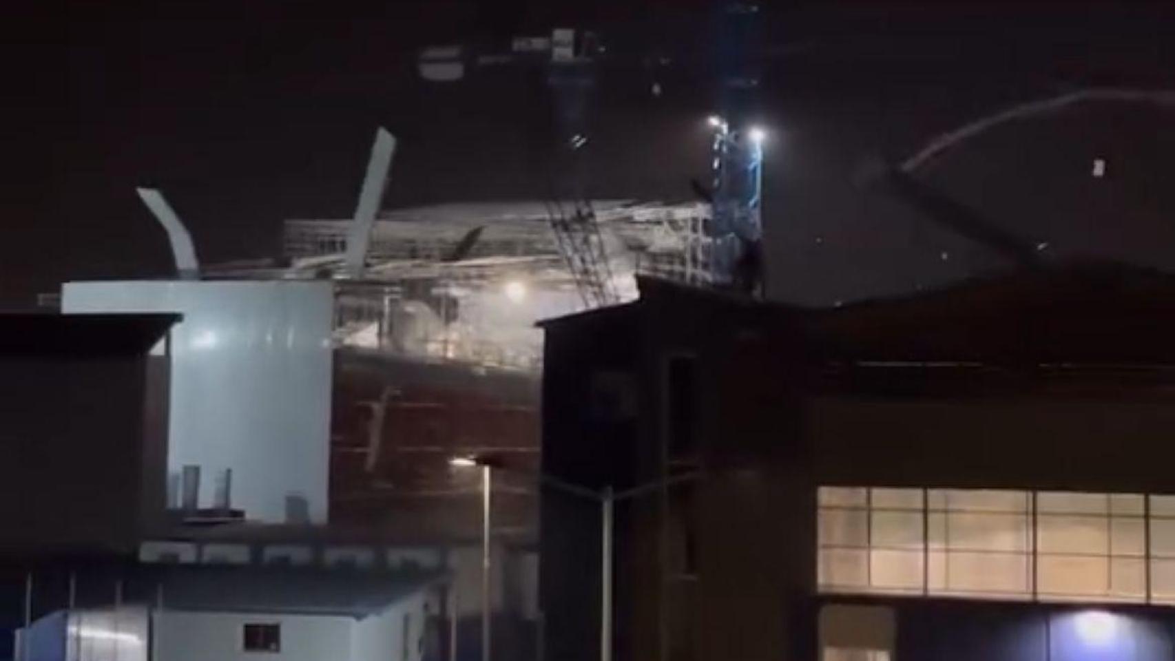 El temporal se lleva por delante varios paneles en los astilleros: Vigo, la más afectada por Ingrid