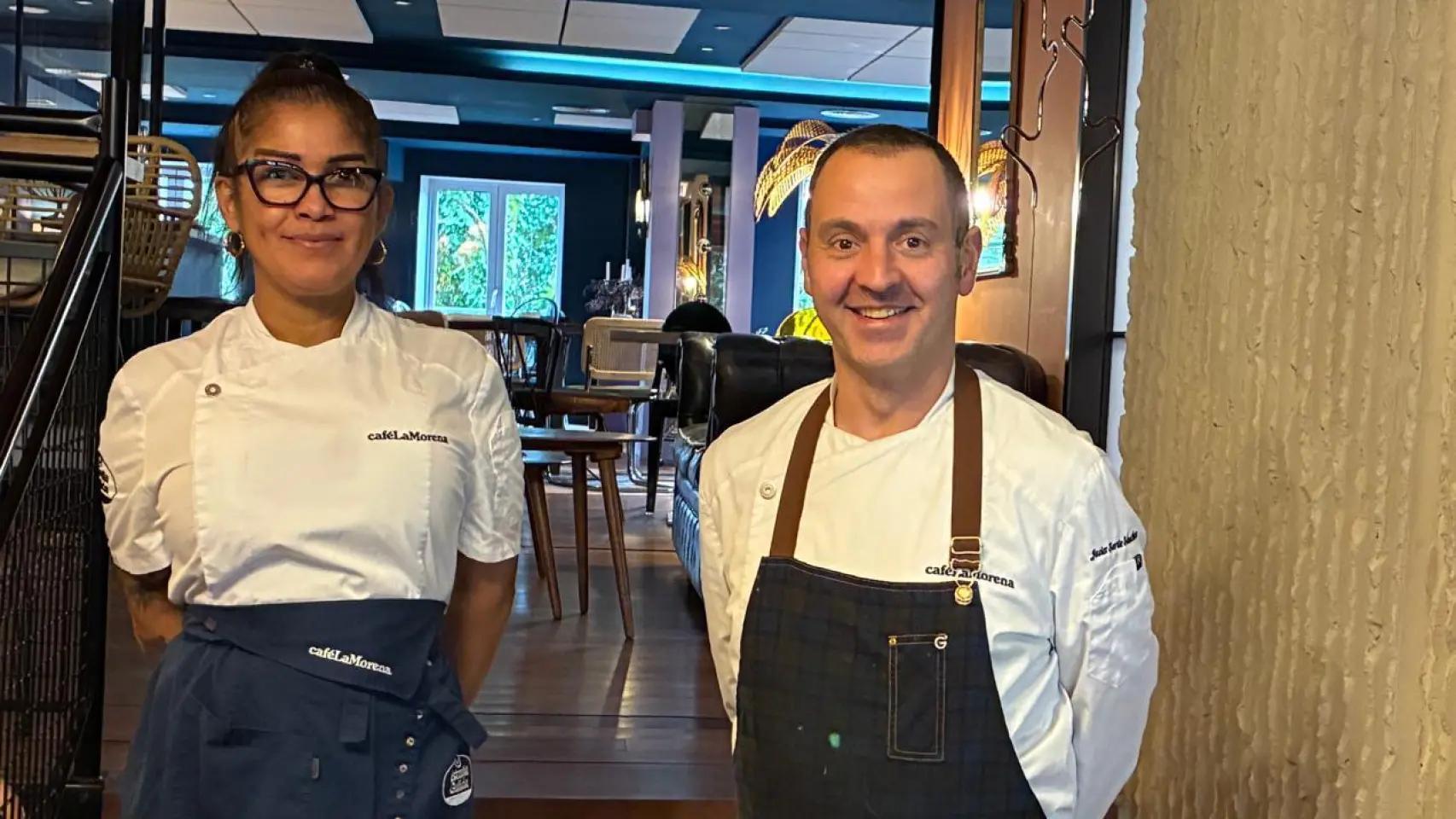Javi, cocinero, y Yoli, jefa de sala, de La Morena