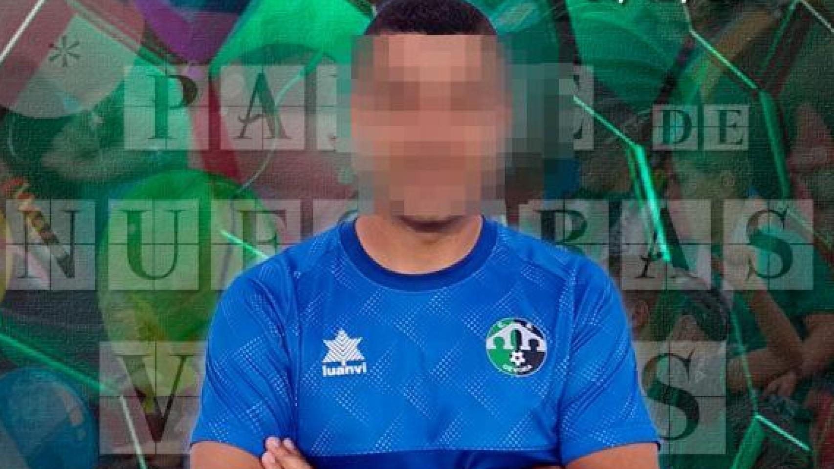 Óscar G. M., el entrenador de fútbol y policía militar detenido por tenencia de pornografía infantil.