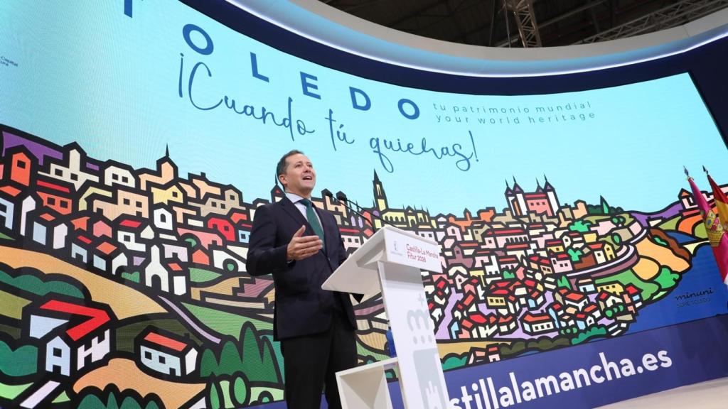 Carlos Velázquez, alcalde de Toledo, este sábado en Fitur.