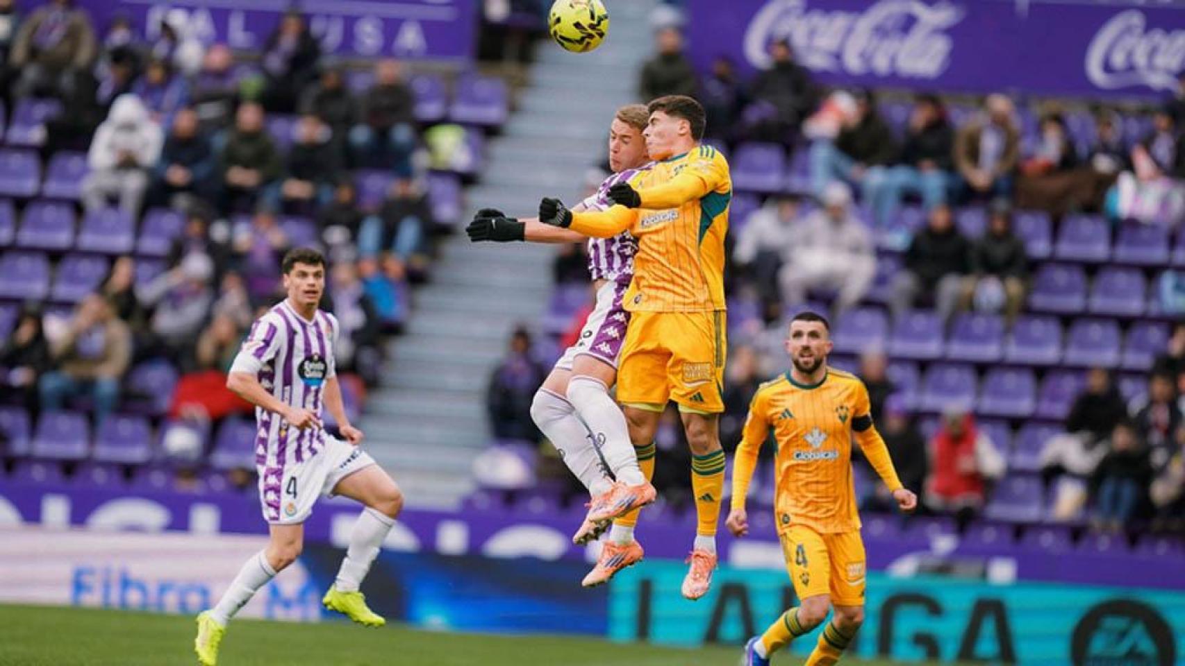 Imagen del encuentro entre el Real Valladolid y el Albacete.