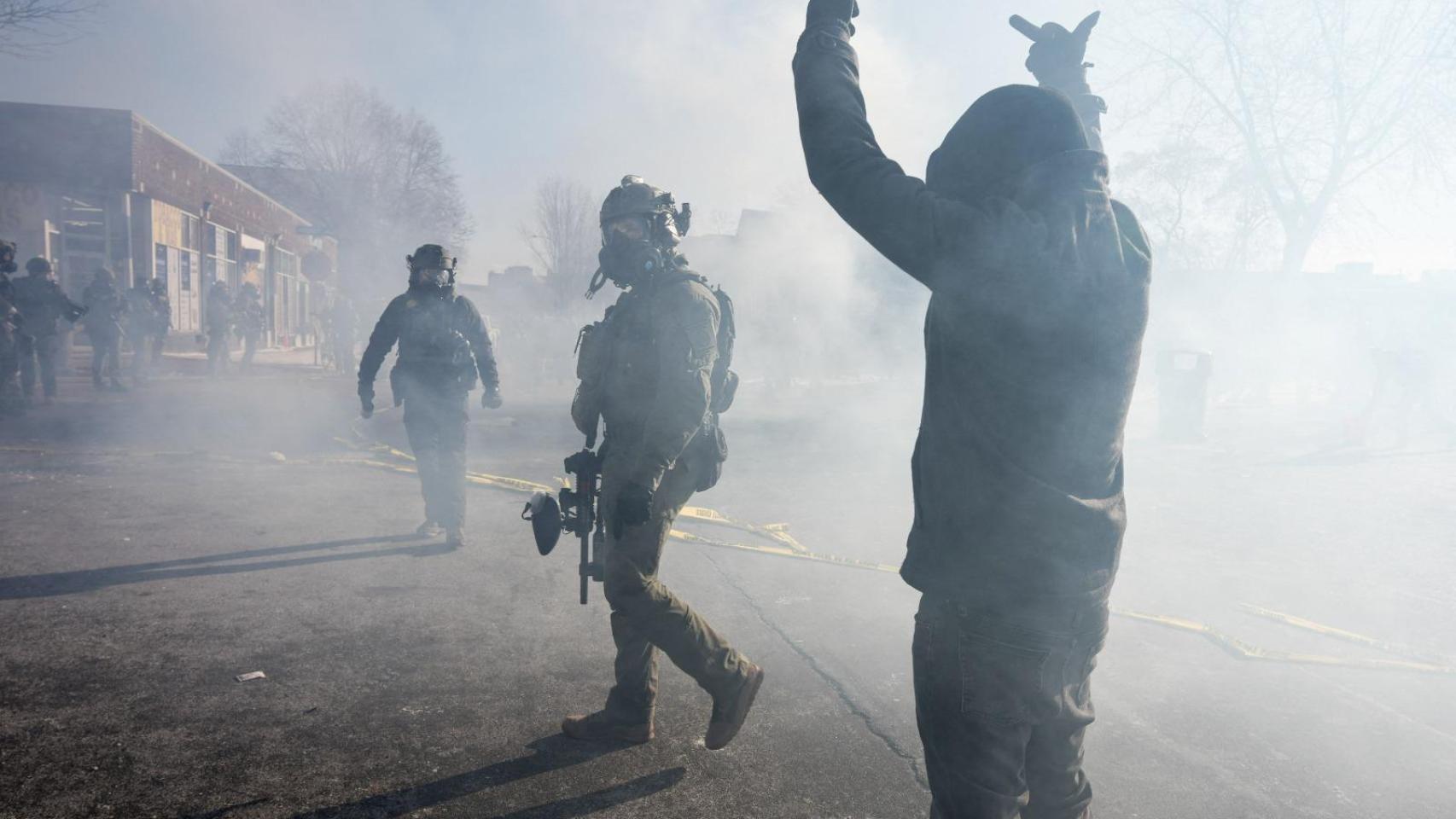 Imagen del tiroteo que tuvo lugar este sábado en Minneapolis.