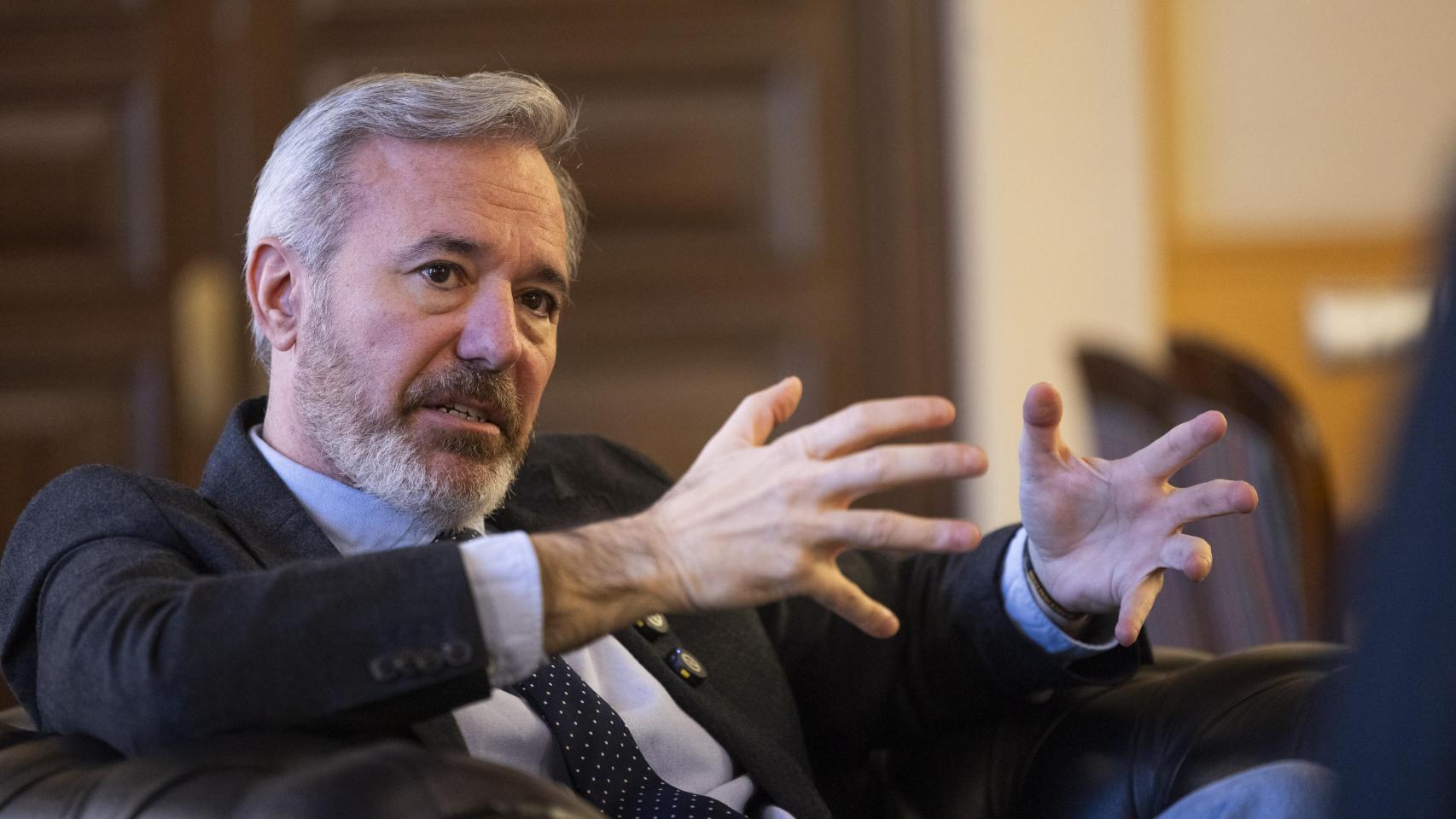 Azcón, durante una entrevista en EL ESPAÑOL