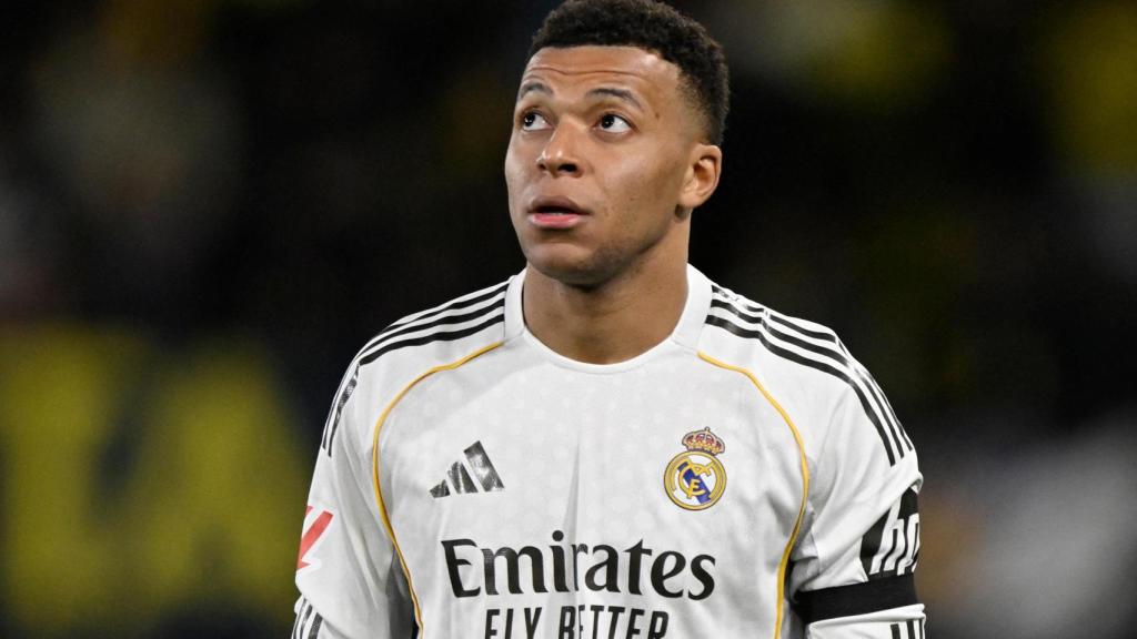 Mbappé, durante el partido ante el Villarreal.