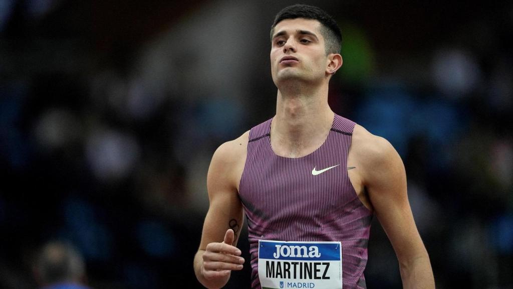 Asier Martínez, durante el Mundial de Atletismo Indoor.