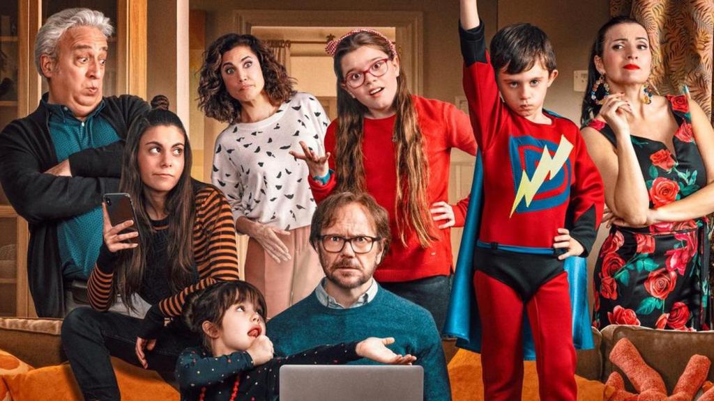 Cartel de la película 'Padre no hay más que uno', con Santiago Segura en el centro, Toni Acosta y Leo Harlem.