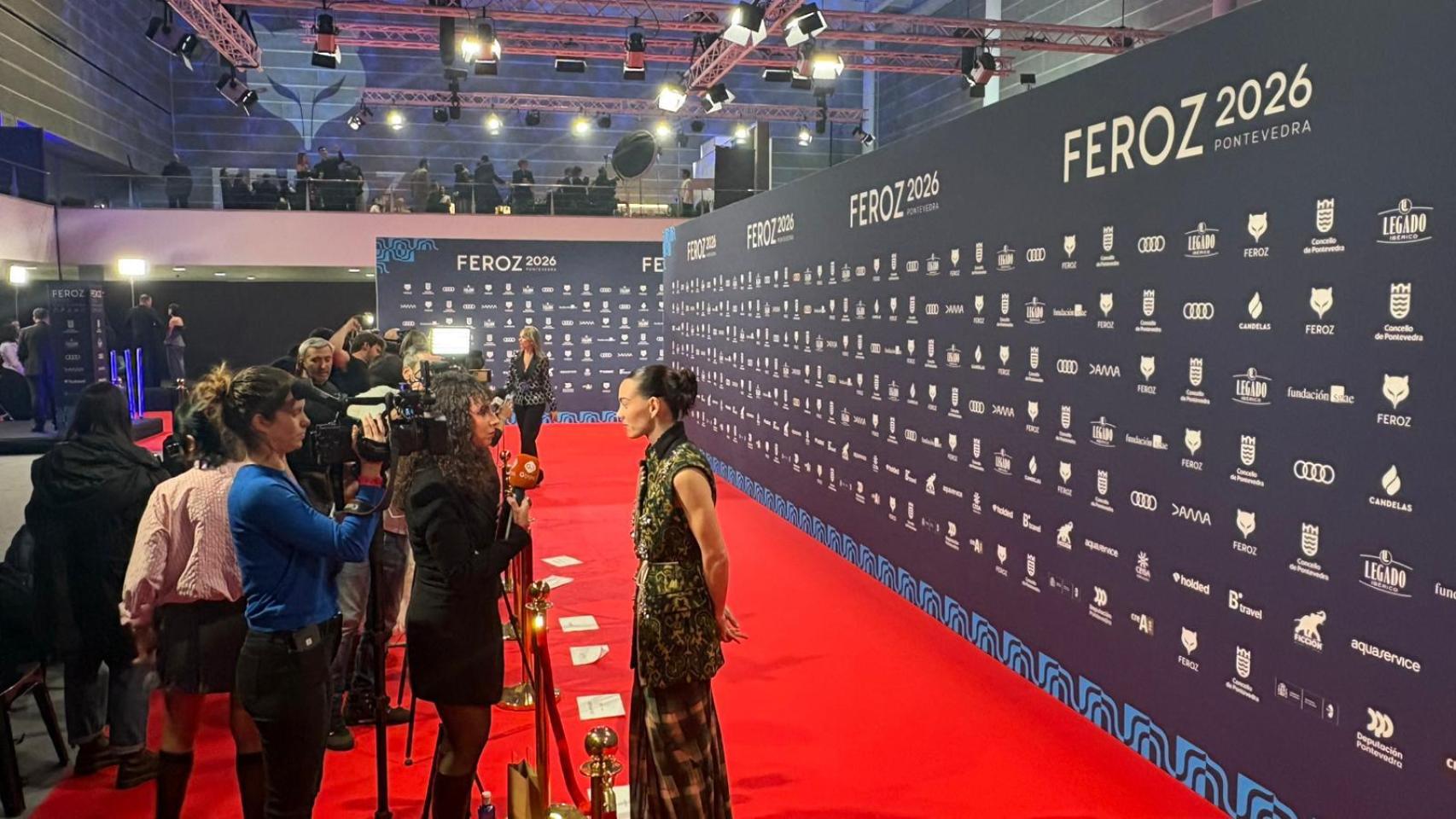 Alfombra roja de los Premios Feroz 2026 en Pontevedra.