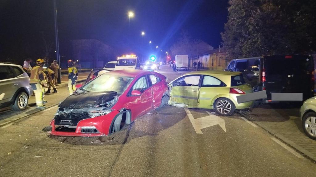 Imagen del suceso en la calle Valle de Arán de Valladolid.