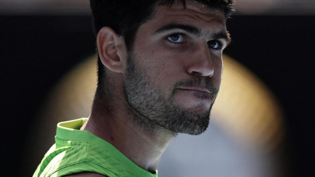 Carlos Alcaraz, en el Open de Australia.
