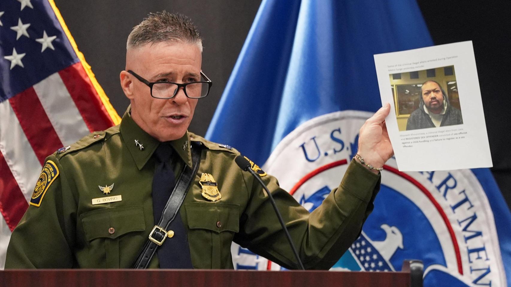 Grego Bovino, comandante del ICE que lidera las represalias en Mineápolis.