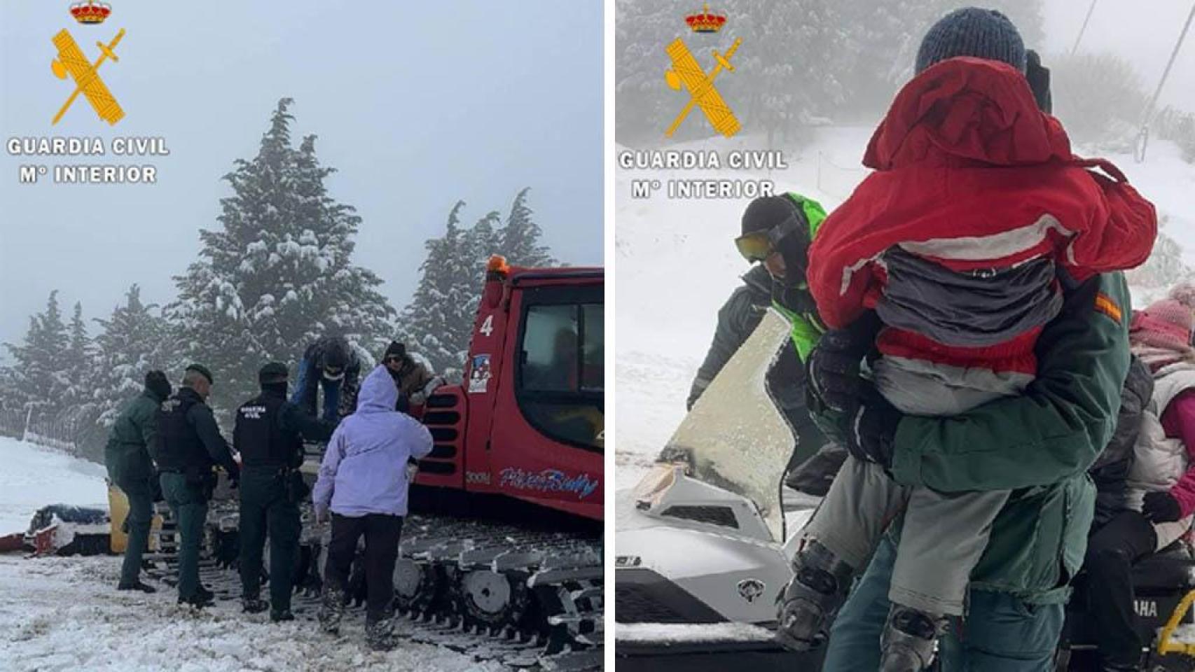 Rescate en la estación de esquí de La Pinilla.
