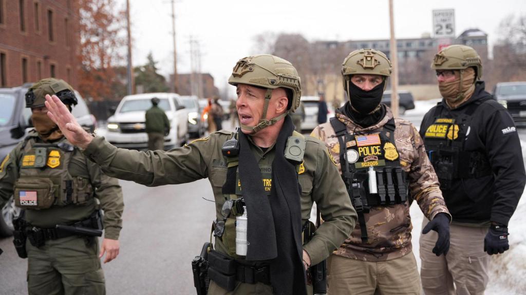 El comandante del ICE, Greg Bovino, durante las redadas migratorias de Mineápolis (Minnesota).