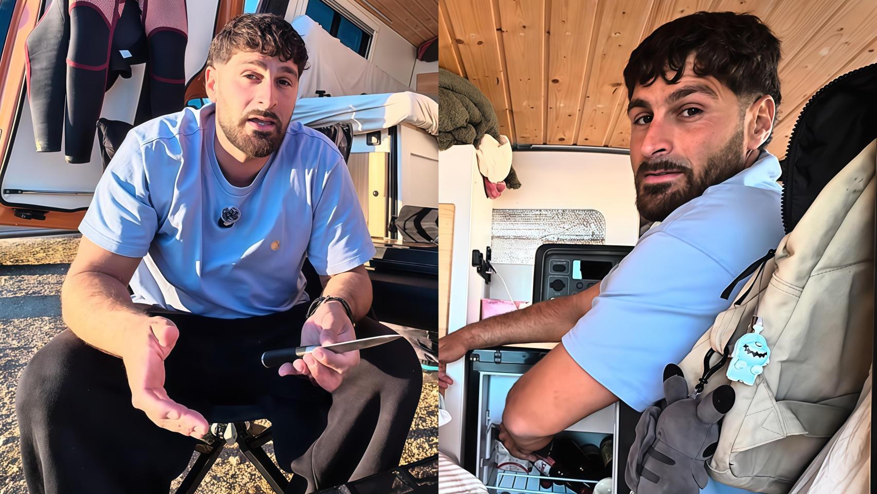 José Antonio Núñez, que vive en una furgoneta