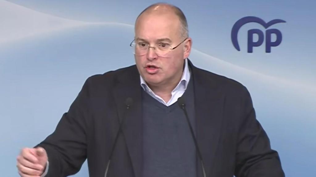 El secretario general del PP, Miguel Tellado, este sábado.