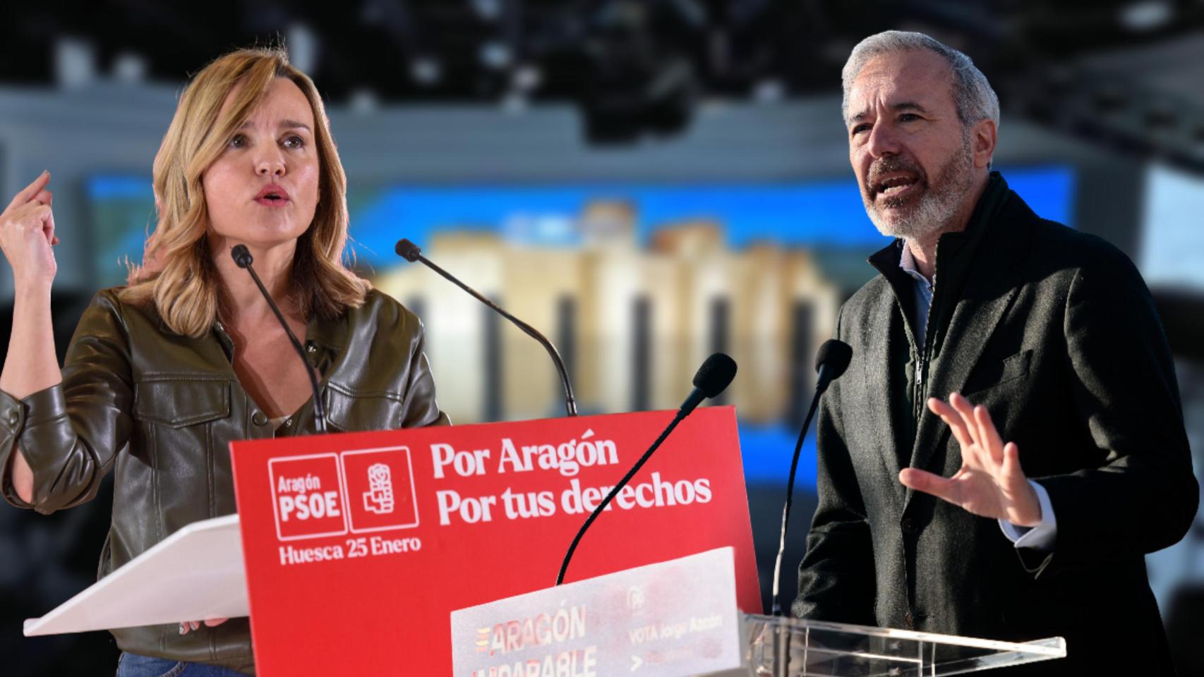 Pilar Alegría y Jorge Azcón, frente a frente