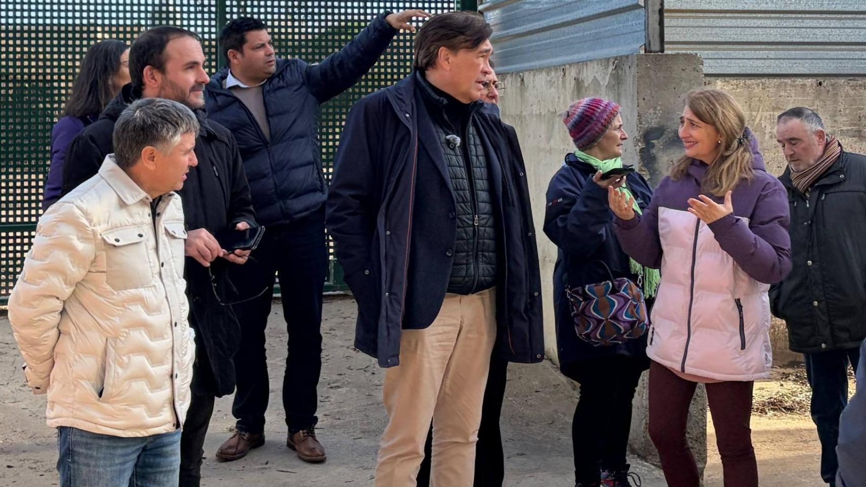 Tomás Guitarte durante su visita al Polígono de Calaceite