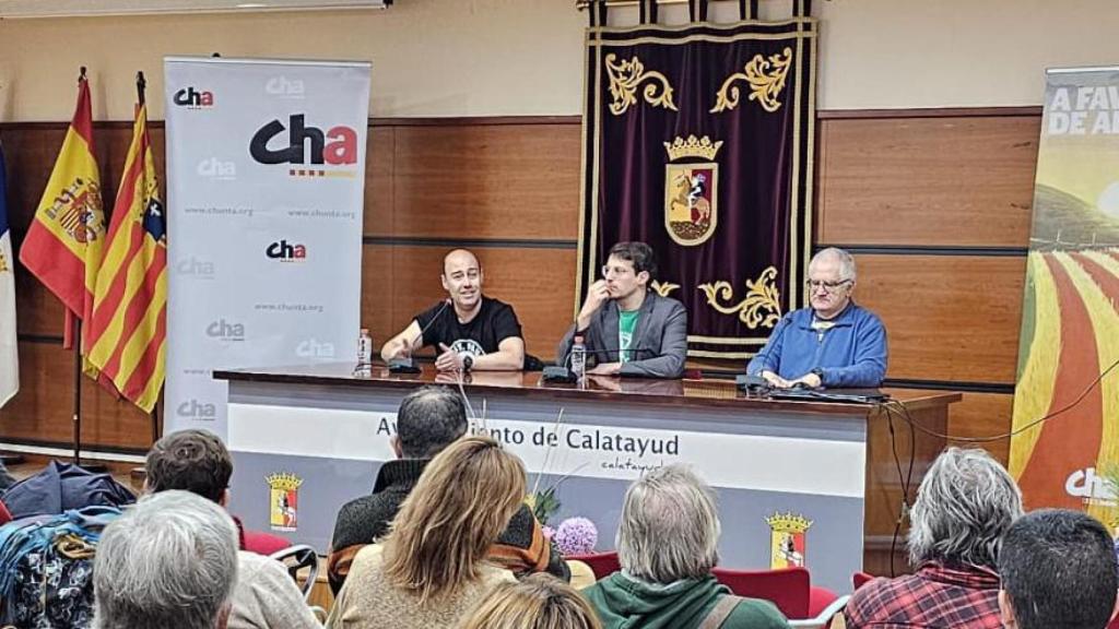 Jorge Pueyo, candidato de CHA, en Calatayud