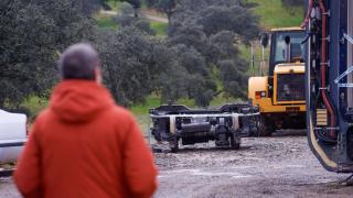 Uno de los últimos restos de los trenes siniestrados en Adamuz.