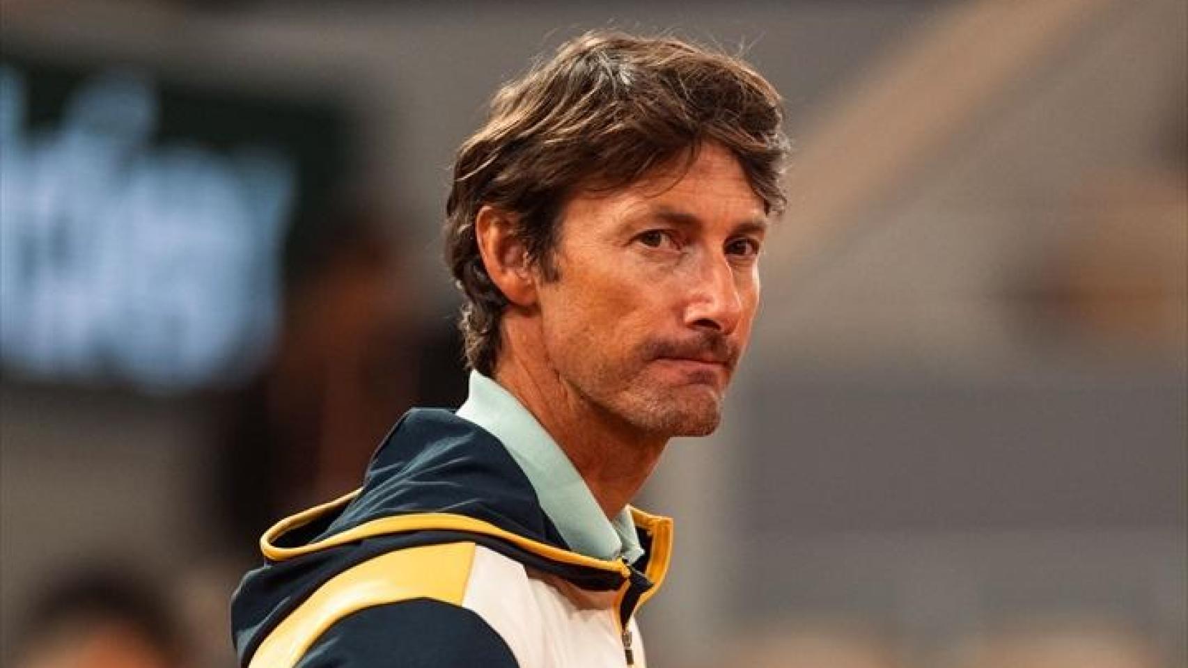 Juan Carlos Ferrero, en un entrenamiento de tenis