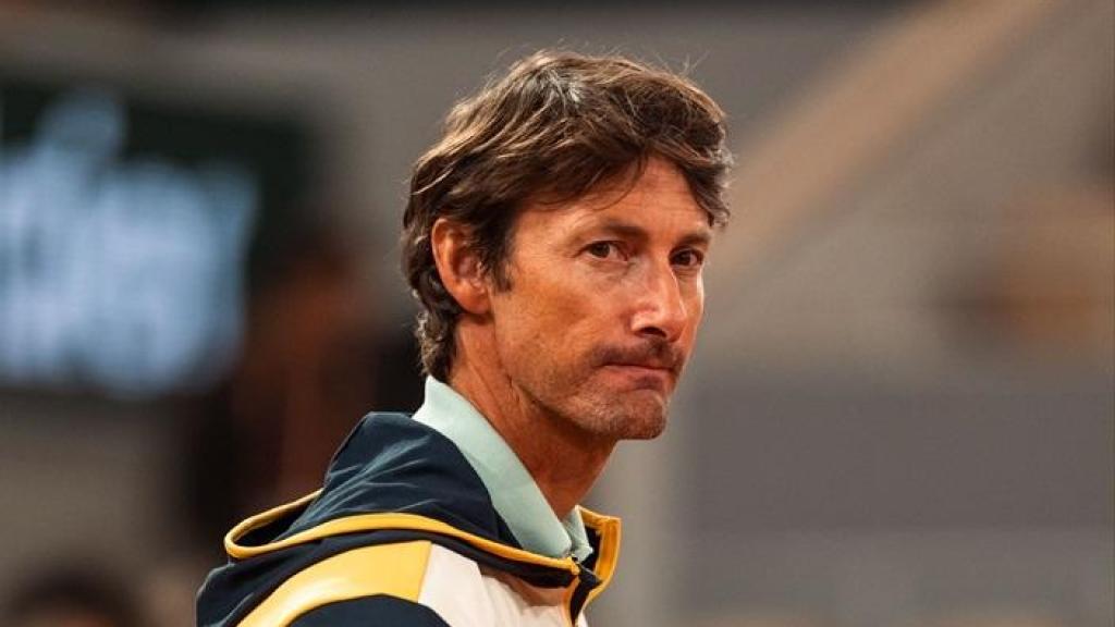 Juan Carlos Ferrero, en un entrenamiento de tenis