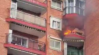 Incendio en una vivienda de la calle Guipúzcoa de Valladolid