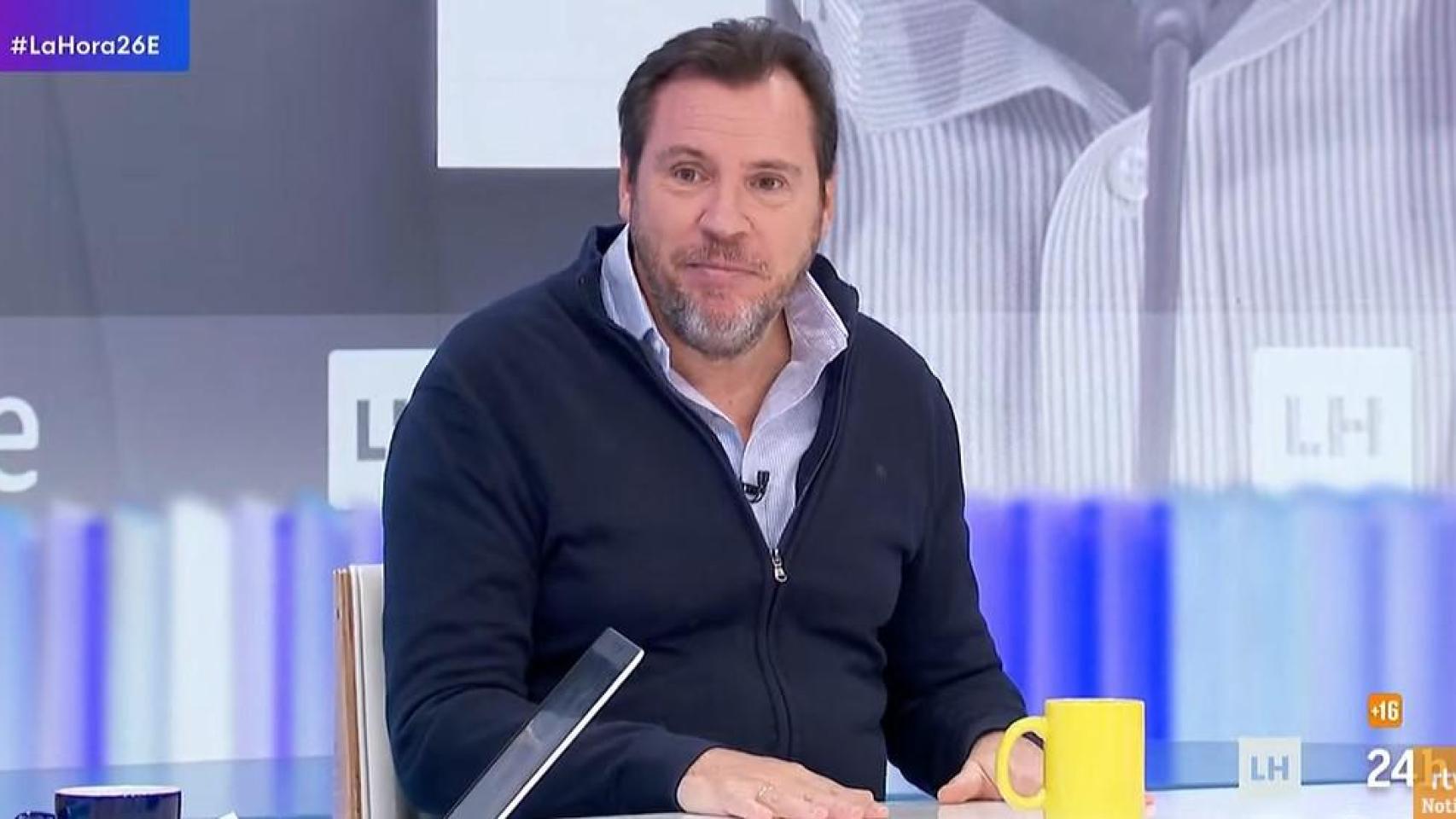 El ministro Óscar Puente este lunes en 'La Hora de La 1' de TVE.
