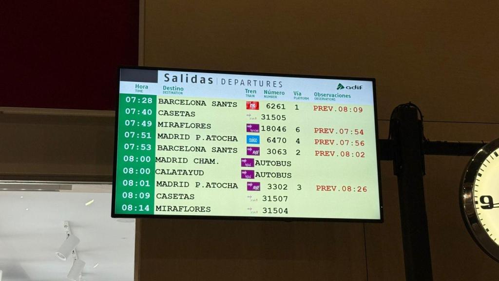 Retrasos en las salidas de tren en Zaragoza